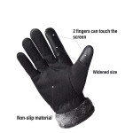 Men Warm Winter Protective Windstorm Leather Riding Gloves