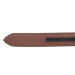 Brown Textured Leather Belt